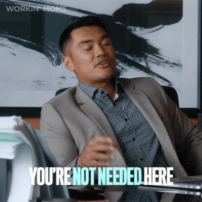 Man In Suit Says You're Not Needed Here GIF