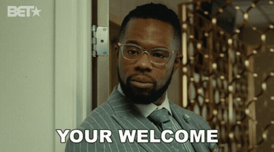 Man In Suit Says You're Welcome GIF