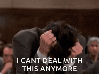 Man In Suit Scratching Head Saying I Cant Deal With This Anymore GIF