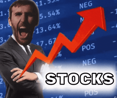 Man In Suit Screaming At Stocks Chart GIF