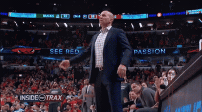Man In Suit See Red Passion Basketball Game GIF