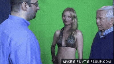Man In Suit Shaking Hands With Man In Patriots Jersey GIF