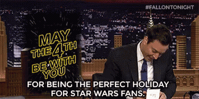Man In Suit Signing May The 4Th Card GIF