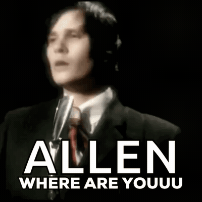 Man In Suit Singing Allen Where Are Youuu GIF