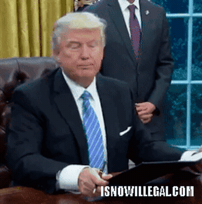 Man In Suit Sitting At Desk Eyes Closed Isnowillegal.com GIF