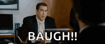 Man In Suit Sitting At Desk Talking To Another Man GIF