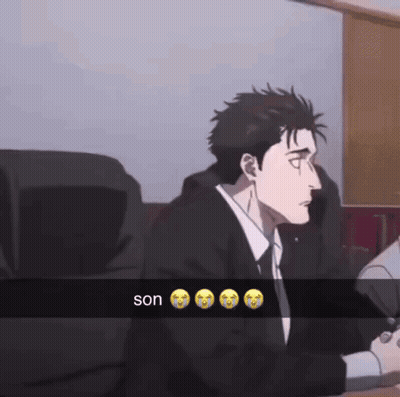 Man In Suit Sitting At Table Saying Son GIF