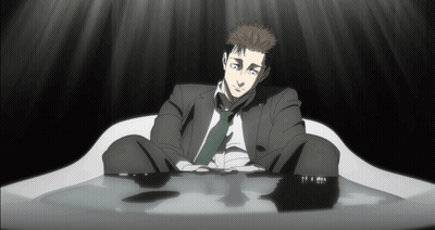 Man In Suit Sitting In Bathtub GIF