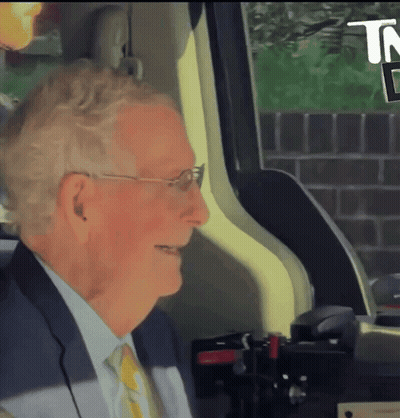 Man In Suit Sitting In Car GIF