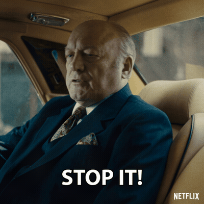 Man In Suit Sitting In Car Saying Stop It GIF