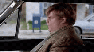 Man In Suit Sitting In Car With Mouth Open GIF