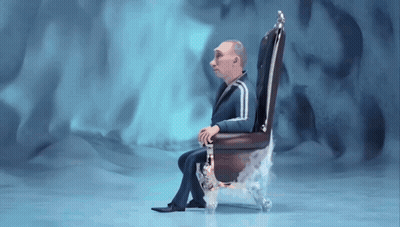 Man In Suit Sitting In Chair With Smoke GIF