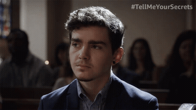 Man In Suit Sitting In Church #TellMeYourSecrets GIF