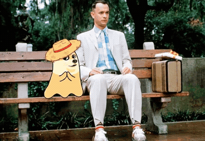 Man In Suit Sitting Next To Cartoon Ghost GIF