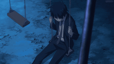 Man In Suit Sitting On Swing GIF