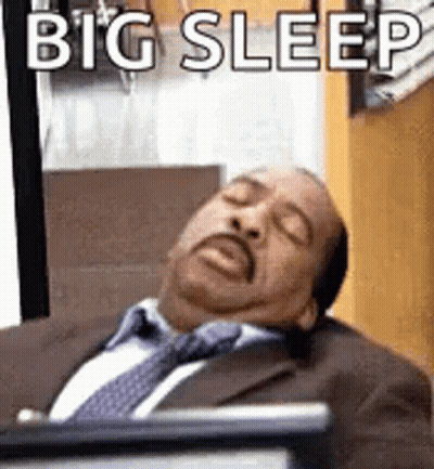 Man In Suit Sleeping At Desk GIF