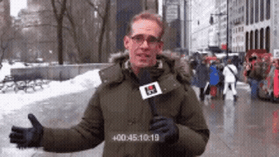 Man In Suit Smiling At Yankee Fans Love Joe Buck Sign GIF