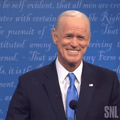 Man In Suit Smiling Giving Speech At SNL GIF
