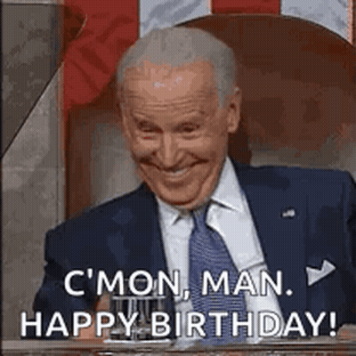 Man In Suit Smiling Saying C Mon Happy Birthday GIF