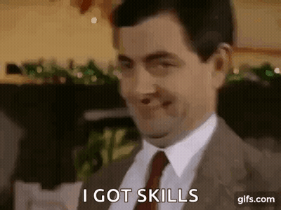 Man in Suit Smiling Says I Got Skills