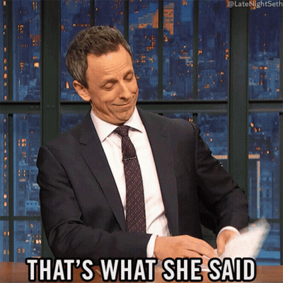 Man In Suit Smiling Says Thats What She Said GIF