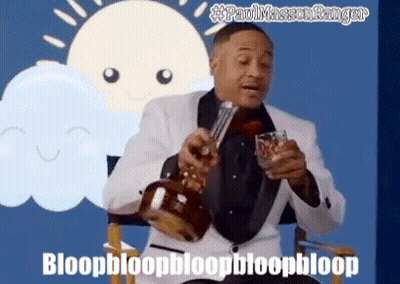 Man In Suit Smoking Bong Holding Whiskey GIF