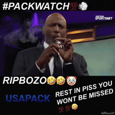 Man In Suit Smoking Cigar Rip Bozo Usapack GIF