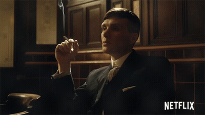 Man In Suit Smoking Cigarette Netflix GIF