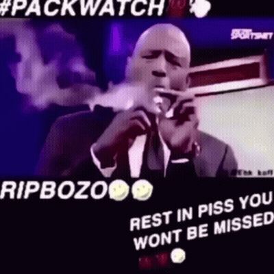 Man In Suit Smoking Saying Rest In Piss GIF