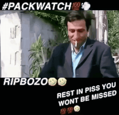 Man In Suit Smoking Says Rest In Piss You Won't Be Missed GIF