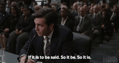 Man In Suit Speaking Into Microphone If It Is To Be Said So It Be So It Is GIF