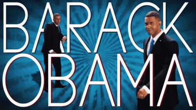 Man In Suit Standing Before Barack Obama GIF