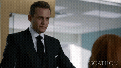 Man In Suit Standing Before Woman Escathon GIF