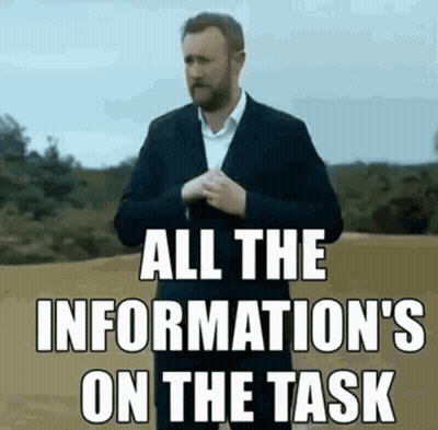 Man in Suit Standing in Field Saying All the Information
