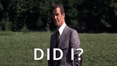 Man In Suit Standing In Field Saying Did I GIF
