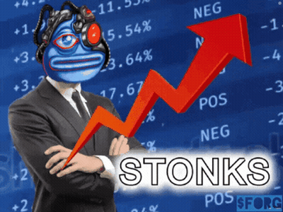Man In Suit Standing In Front Of Red Arrow GIF