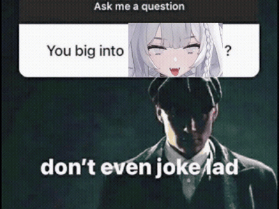 Man In Suit Standing In Front Of Screen Saying Ask Me A Question GIF
