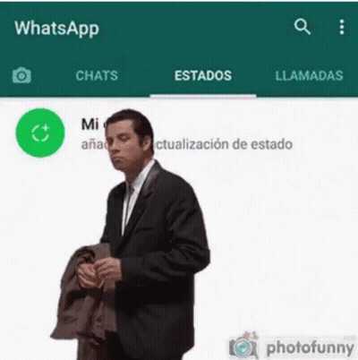 Man In Suit Standing In Front Of WhatsApp GIF