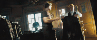 Man In Suit Standing Next To Another Man GIF