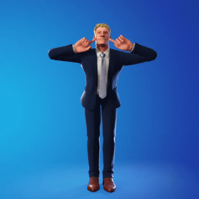 Man In Suit Standing On One Leg With Arms Crossed GIF