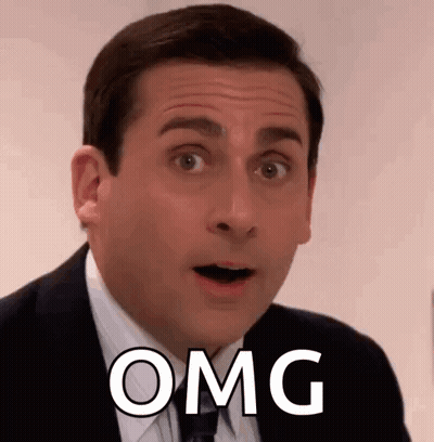 Man In Suit Surprised With OMG GIF