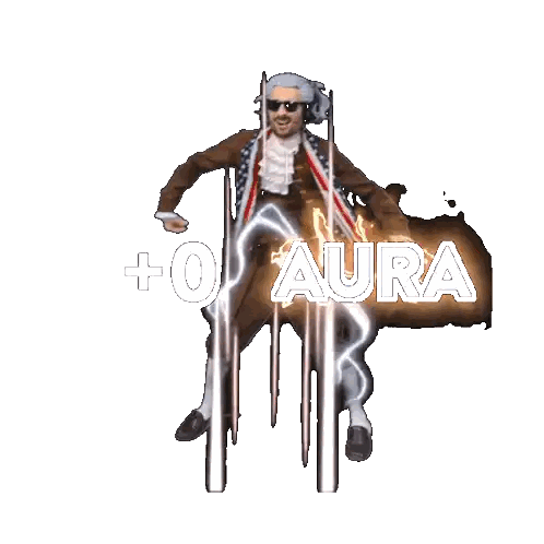 Man In Suit Surrounded By Fire +10 Aura Sticker