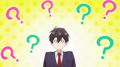 Man In Suit Surrounded By Question Marks GIF