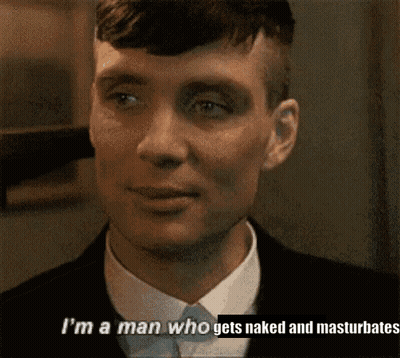 Man In Suit Talking About Masturbation GIF