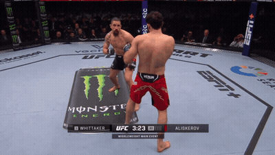 Man In Suit Talking Into Microphone UFC Logo GIF