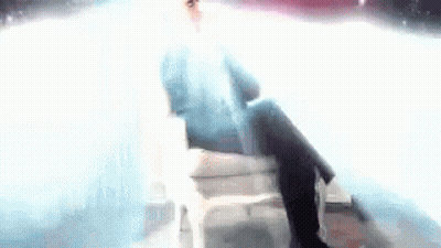 Man In Suit Talking On Cell Phone In Smoke GIF