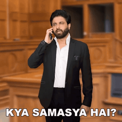 Man In Suit Talking On Cell Phone Kya Samasya Hai GIF
