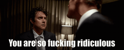 Man In Suit Talking Says You Are So Fucking Ridiculous GIF