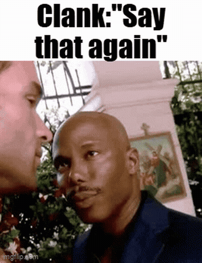 Man In Suit Talking To Man In Blue Suit GIF