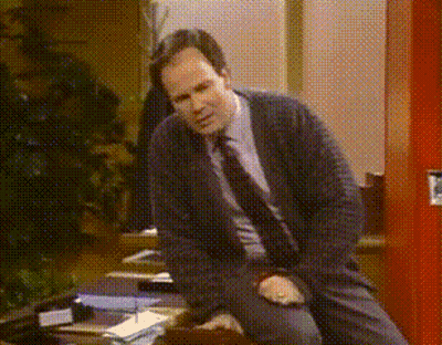 Man In Suit Talking To Man In Plaid Shirt Saved By The Bell GIF
